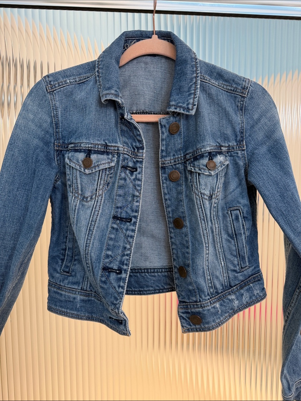American Eagle Outfitters light blue denim jacket